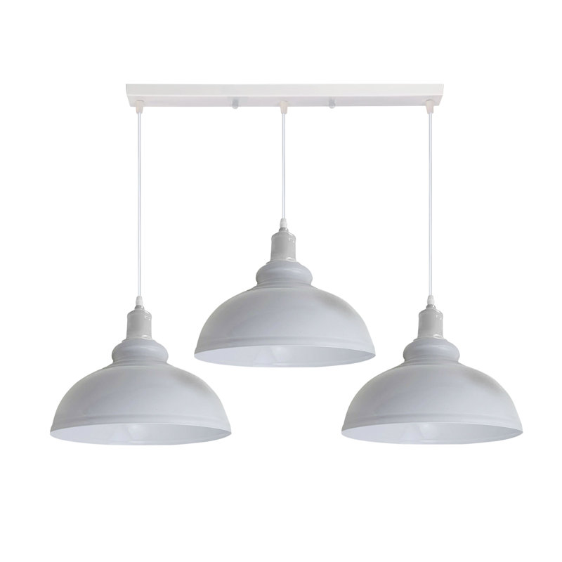 3 - Light Kitchen Island Pendant, White, Yes