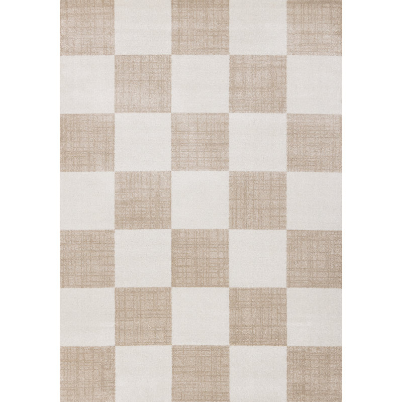 Wum Collection Cream/Beige Area Rug, Rectangle 2'7" x 4'11", Beige/Cream