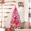 Arbre de Noël rouge 4 pi avec 50 lumières UL et 122 pointes en PVC