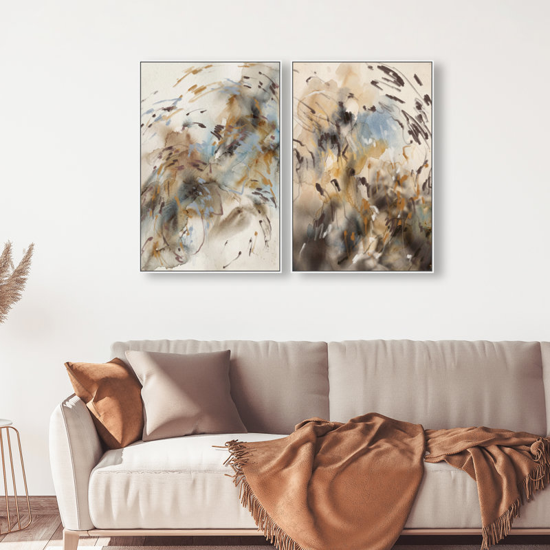 Mindfulness Set Set by Oliver Gal, 74"H x 50"W, White Floater Frame