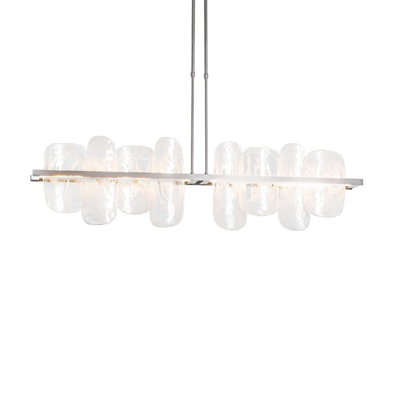 Vitre 1 - Light Kitchen Island Linear LED Pendant, Sterling
