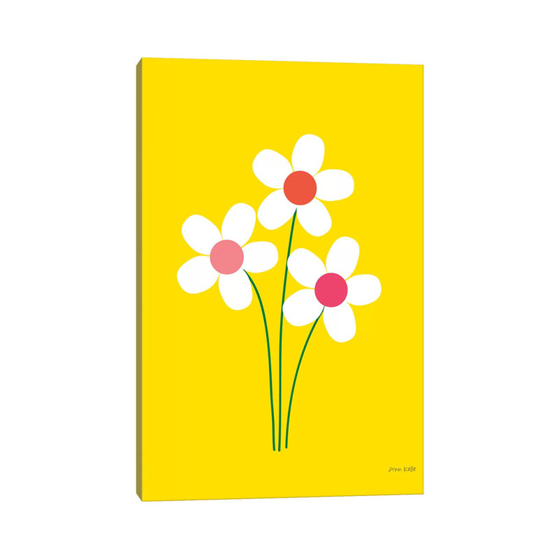 Daisies II by Ann Kelle - Wrapped Canvas Gallery-Wrapped Canvas Giclée, 20.32 cm H x 30.48 cm W