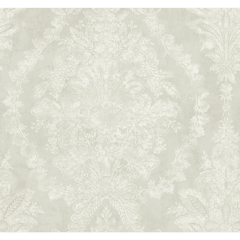 Charleston Damask Wallpaper, Cream