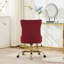 Chaise de bureau capitonnée en velours capitonnée avec base en métal-1163719228-1163610709