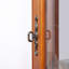 Vitrine de coin lumineuse avec portes et tablettes en verre trempé - rangement élégant en chêne pour le salon et la chambre à coucher - chêne