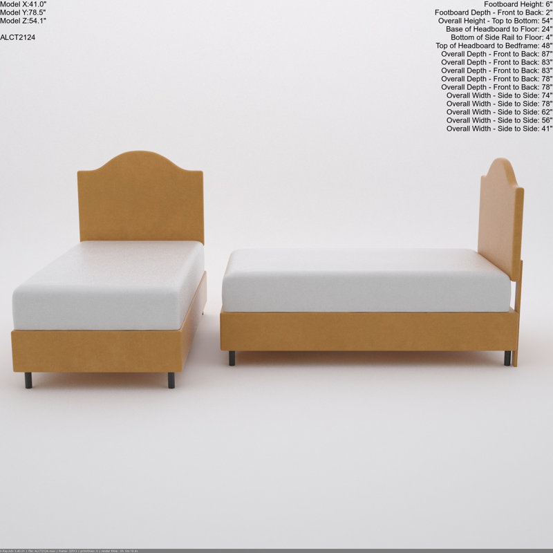 Morris Upholstered Standard Bed, Classic Talc Linen, Queen
