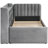 Twin Size Gray Upholstered Daybed With Pull - Out Trundle, Storage For Books, Charging Multifunctional Guest Rooms And Bedrooms Featuring Open Shelves, Ports Flip Top Compartment 2 In 1 Solution-1202316338