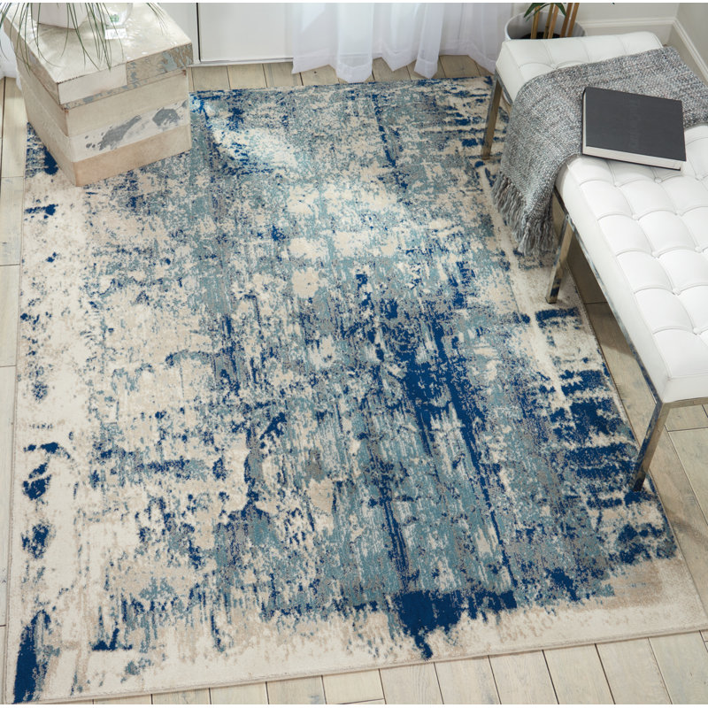 Heffington Abstract Indoor Rug, Rectangle 3'10" x 5'10"