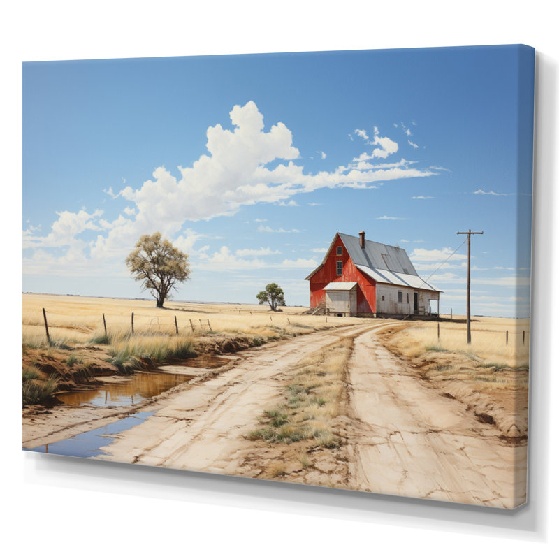 «Martiza Farmhouse Minimalisme Path II», reproduction, H 16 po x l 32 po, Toile tendue