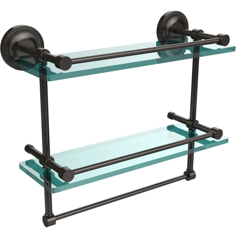 Alcott 2 Piece Tiered Shelf with Towel Bar, Oil Rubbed Bronze