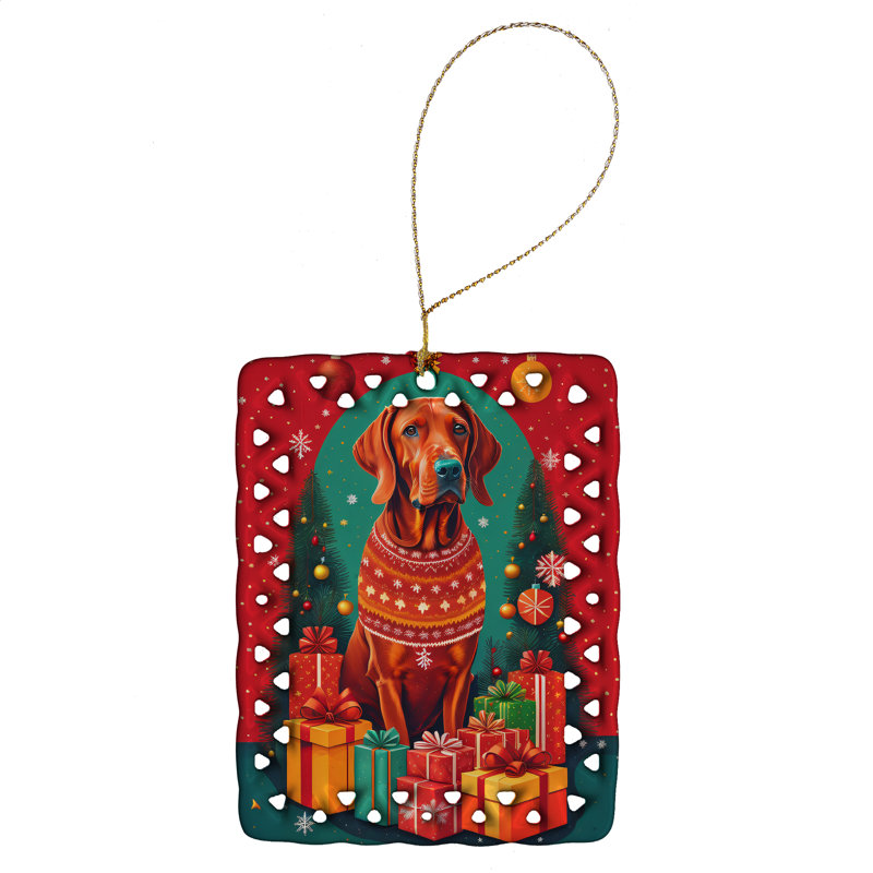 Ornement de Noël rouge Redbone Coonhound, Red Redbone Coonhound