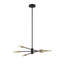 Lustre linéaire spoutnik moderne en bronze à 6 lumières Jordy-494677358