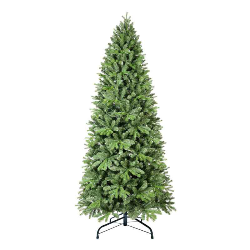 Arbre de Noël 4 pi avec 527 pointes et 150 lumières DEL chaudes - branches mixtes en PVC + PE, structure à charnières pour une installation facile, support en métal pour un soutien solide