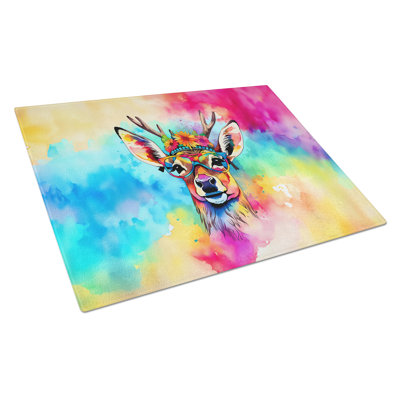 Hippie Animal Deer Glass Cutting Board
