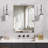 Frameless Rectangle Full Length Metal Wall Mirror Set Home Gym Mirror with Tempered Glass-1881856707