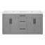 Meuble-lavabo double 59,3 po Modern Shaker-302515504