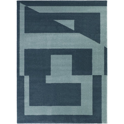 Tapis bleu sarcelle / bleu clair Hagberg