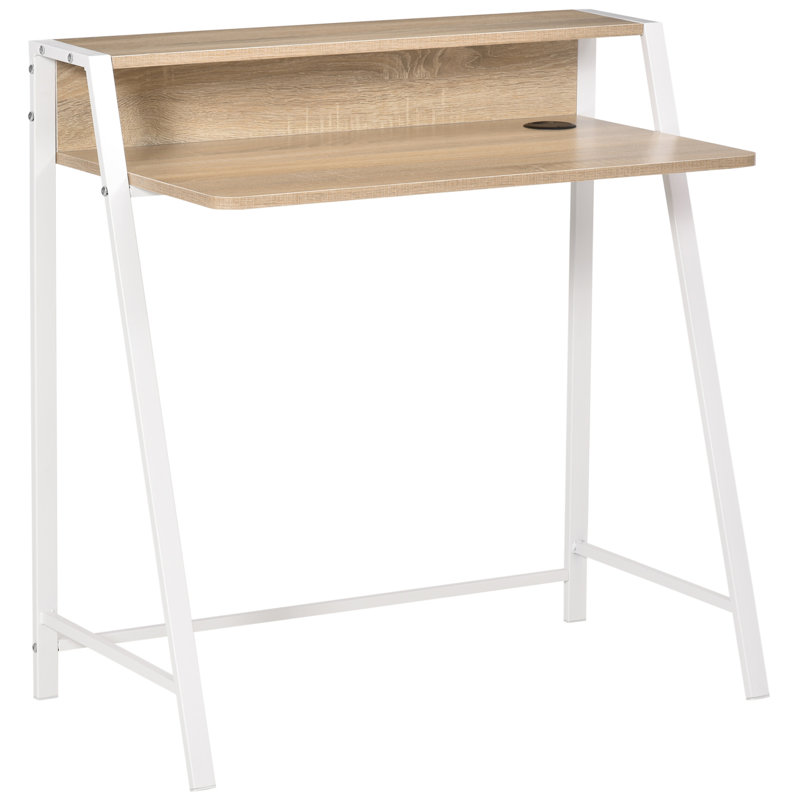 Thirtynine Mile Mountain Writing Desk, White/Oak/White