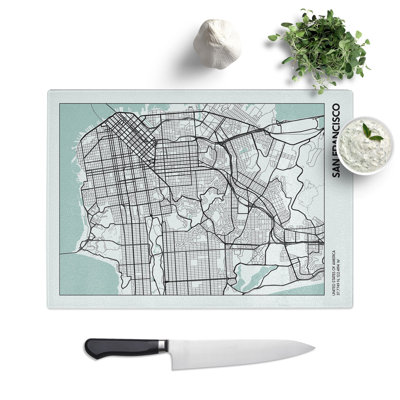 Map San Francisco USA Chopping Board