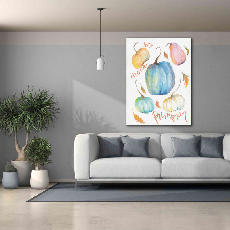 «Hey There Pumpkin» par Jessica Mingo, estampe numérique sur toile, H 54 po x l 40 po x P 1,5 po