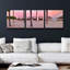 «Pink Beach» par Dennis Frates, art mural en verre acrylique, ensemble de 3 pièces, 72 po x 24 po-101614491