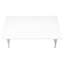 Élément de mobilier de salon contemporain, table basse de L 40 po, combinaison rectangulaire en stratifié blanc et métal gris, moderne