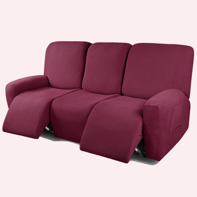 8-Pieces Recliner Sofa Covers For 3-Seater Sofa, Furniture Protector