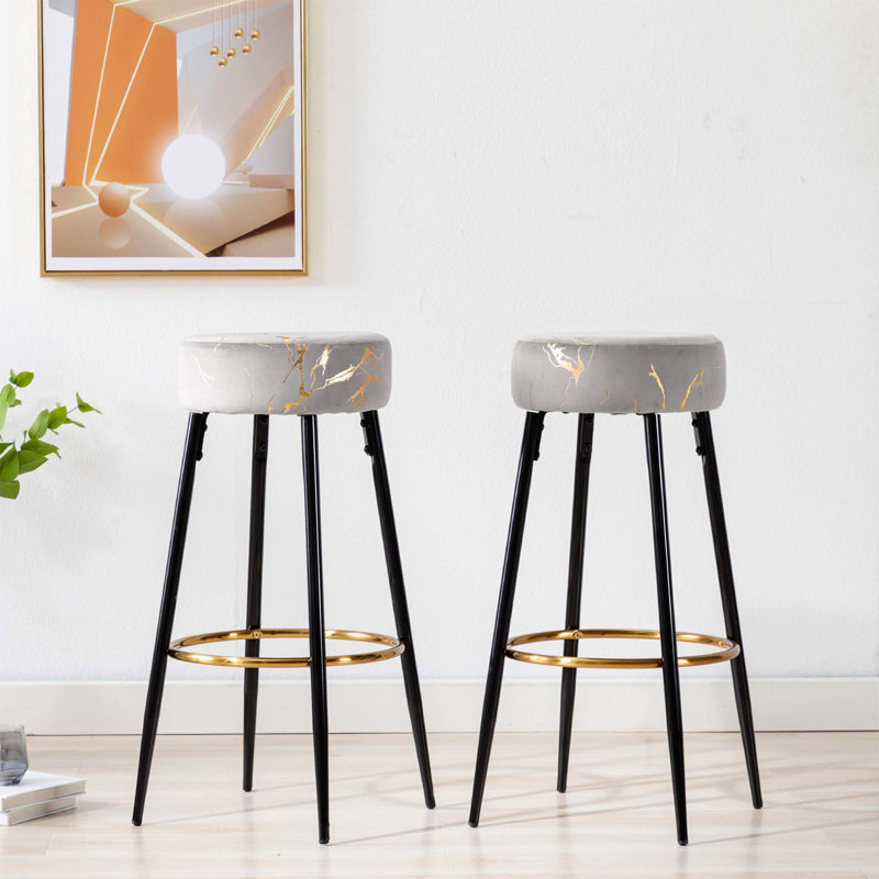 Della Bar & Counter Stool, Grey, Bar Stool (30” Seat Height)