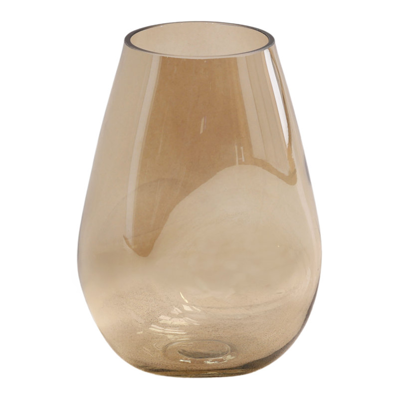 Aviana Vase Champagne, 9.06" H x 6.3" W x 5.91" D