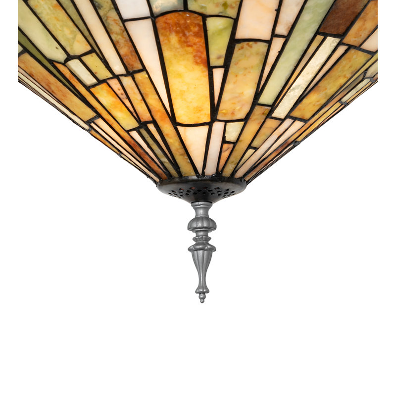 17" Wide Delta Jadestone Semi-Flushmount