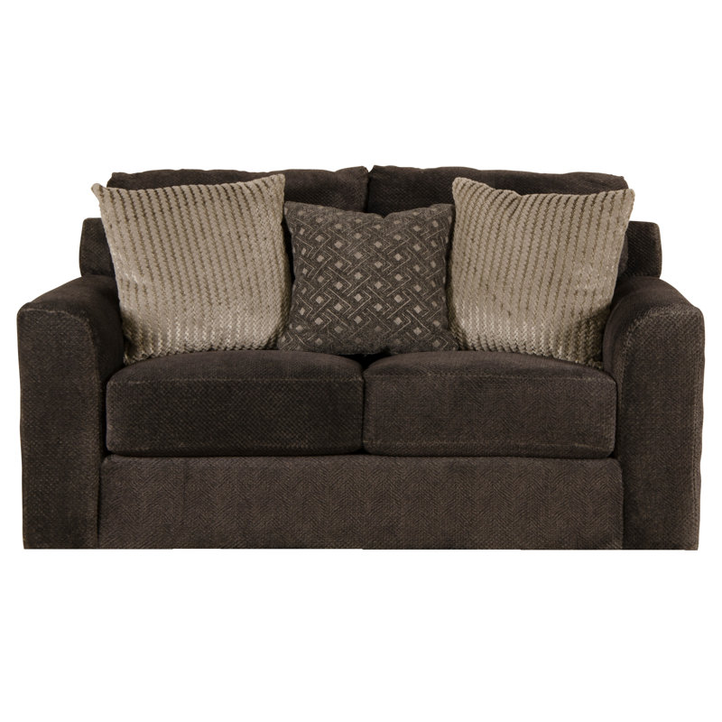 Vanaheim 67" Square Arm Loveseat with Reversible Cushions, Smoke