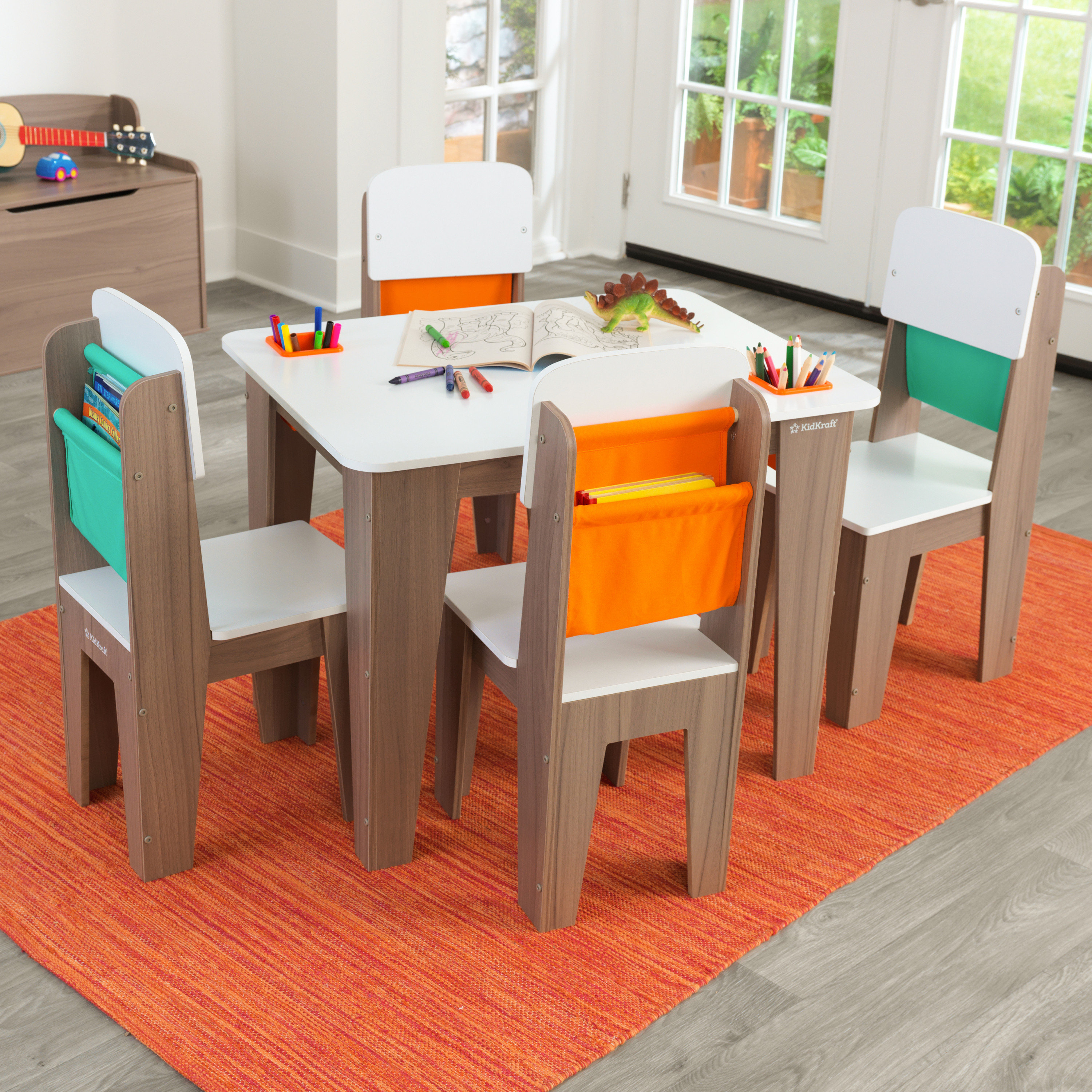 KidKraft Kids Piece Rectangular Activity Table and Chair Set