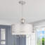 Lustre tambour 5 lumières à abat-jour Mance-2066007444