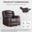 Fauteuil inclinable en similicuir de 38 po Emryn-91951214