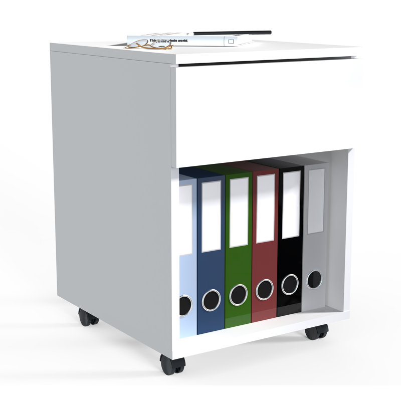 Remedios 39cm Wide File Cabinet, 45cm H x 39cm W x 55cm D, White