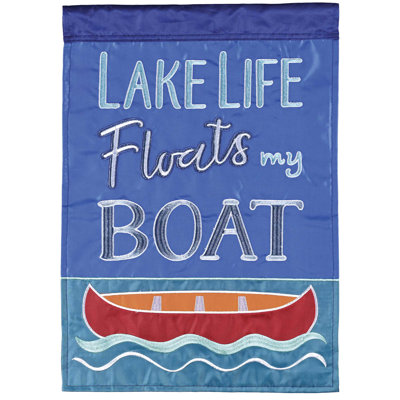 Drapeau de jardin flottant Lakelife en bateau
