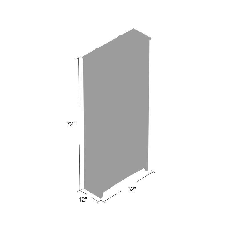 Bibliothèque standard DUFREEN, Taupe-gris délavé, (6 tablettes) H 72 po x l 32 po x P 12 po