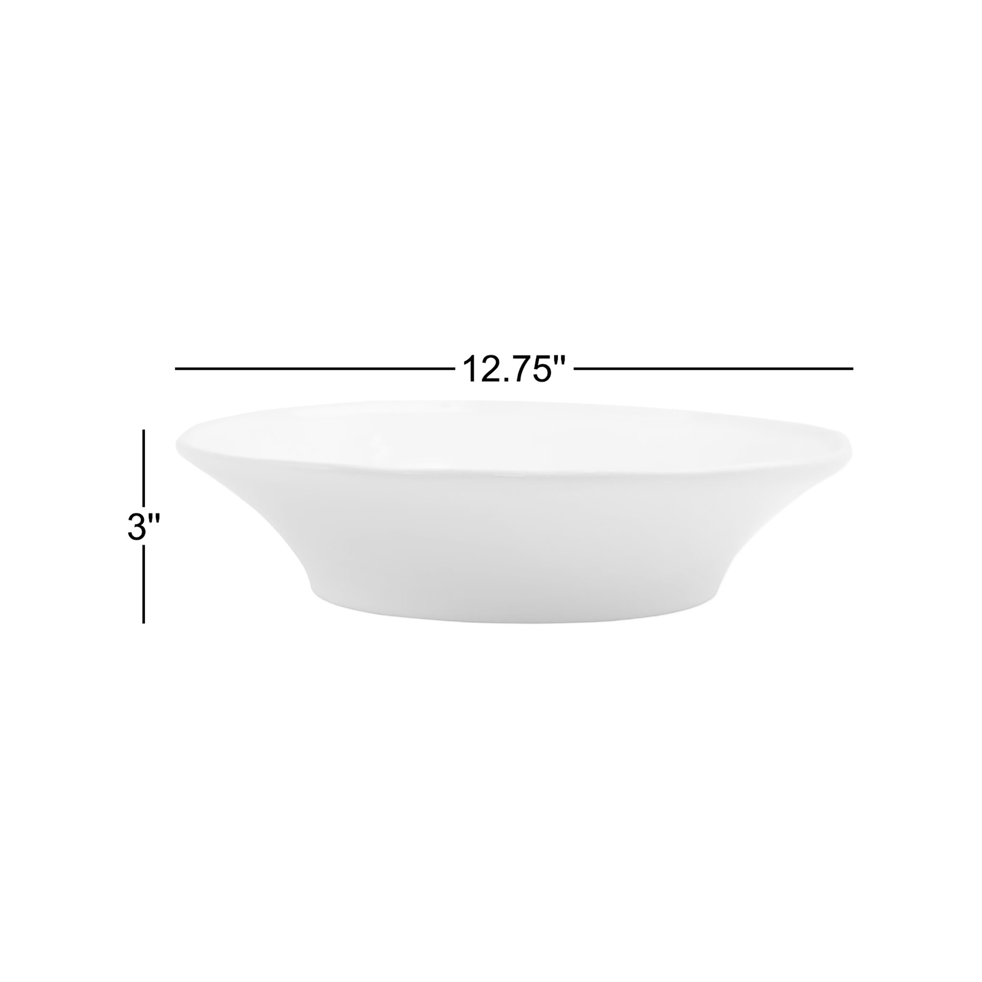 Chroma Ceramic Salad Bowl, White