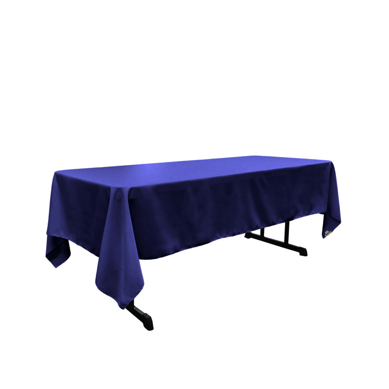 Nappe rectangulaire en polyester résistante aux taches Fisher, Royal, 144 po x 60 po