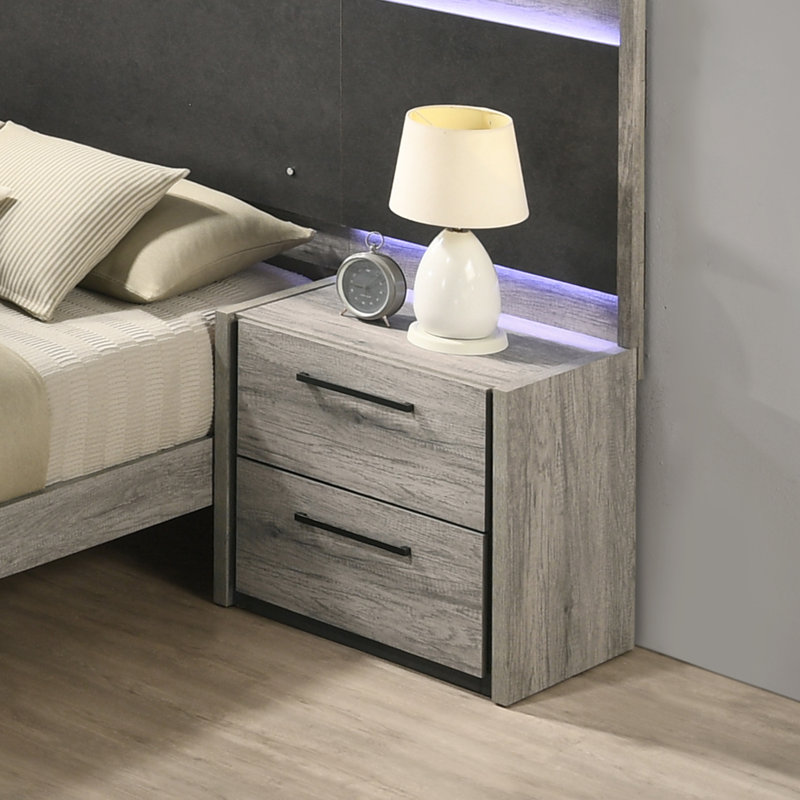 Table de chevet en bois manufacturé Khadidra