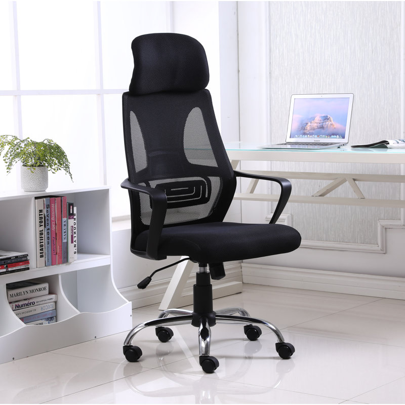 Mesh Executive Chair with Headrest, Black