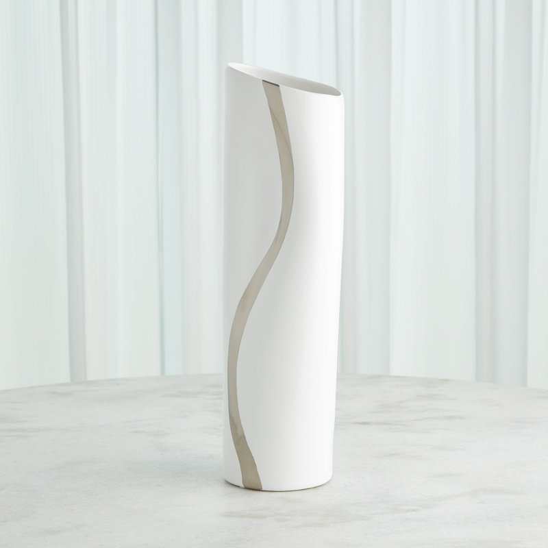 Handmade Ceramic Table Vase, 22.75" H x 7.25" W x 5.75" D