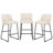 26" Upholstered Bar & Counter Stool With Back, Available in Leather or Linen-1138337757