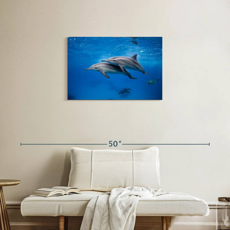 Brampt Swimming Dolphin Pair, 20" H x 30" W