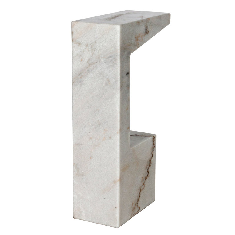 Aero Marble End Table, White Marble