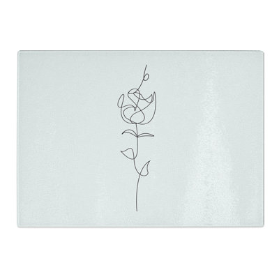 Line Flower Chopping Board