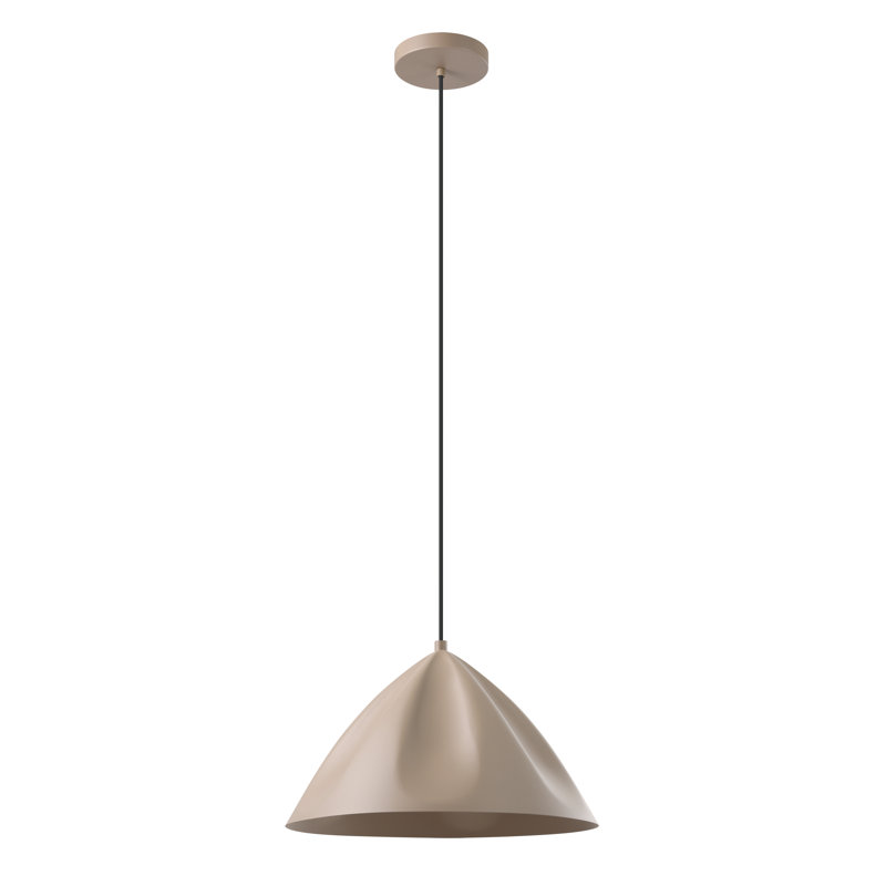 Podere 1-Light Light Sand Pendant Light, Natural