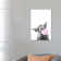 Highland Cow Blowing Bubble Gum in Black and White by Big Nose Work - Wrapped Canvas Graphic Art Print