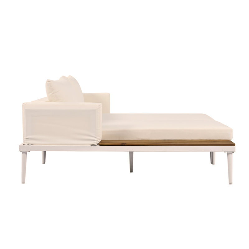 Méridienne double d'extérieur Vianette, Beige, Beige
