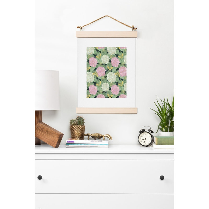«Hydrangea And Butterflies», impression, H 24 po x l 18 po x P 0,13 po